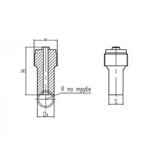 Латунный штуцер приварной 3x40 мм 556-01.101-1 (ИTШЛ.753066.009)